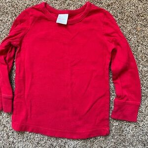Hanna Andersson Vibrant Red Long Sleeve Tee